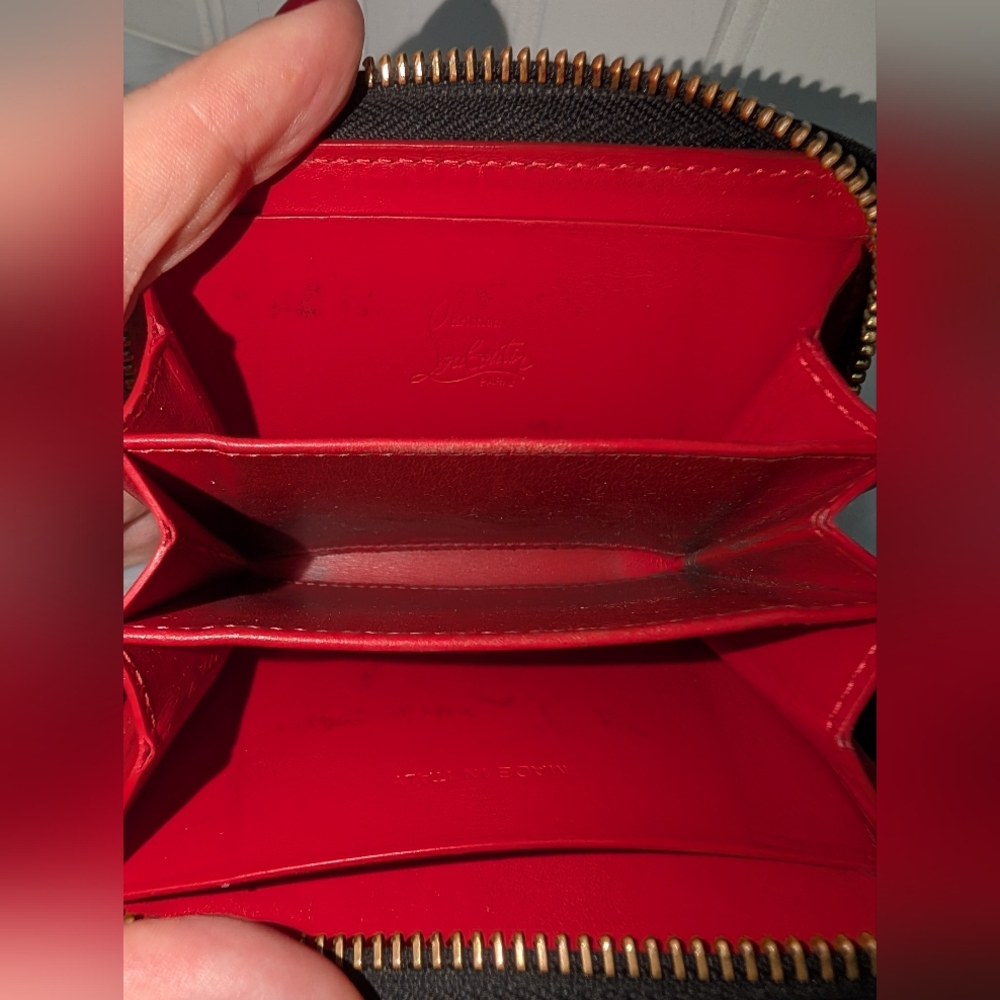 Christian Louboutin Small Panettone Zip-Around Coin Wallet - Picture 6 of 8